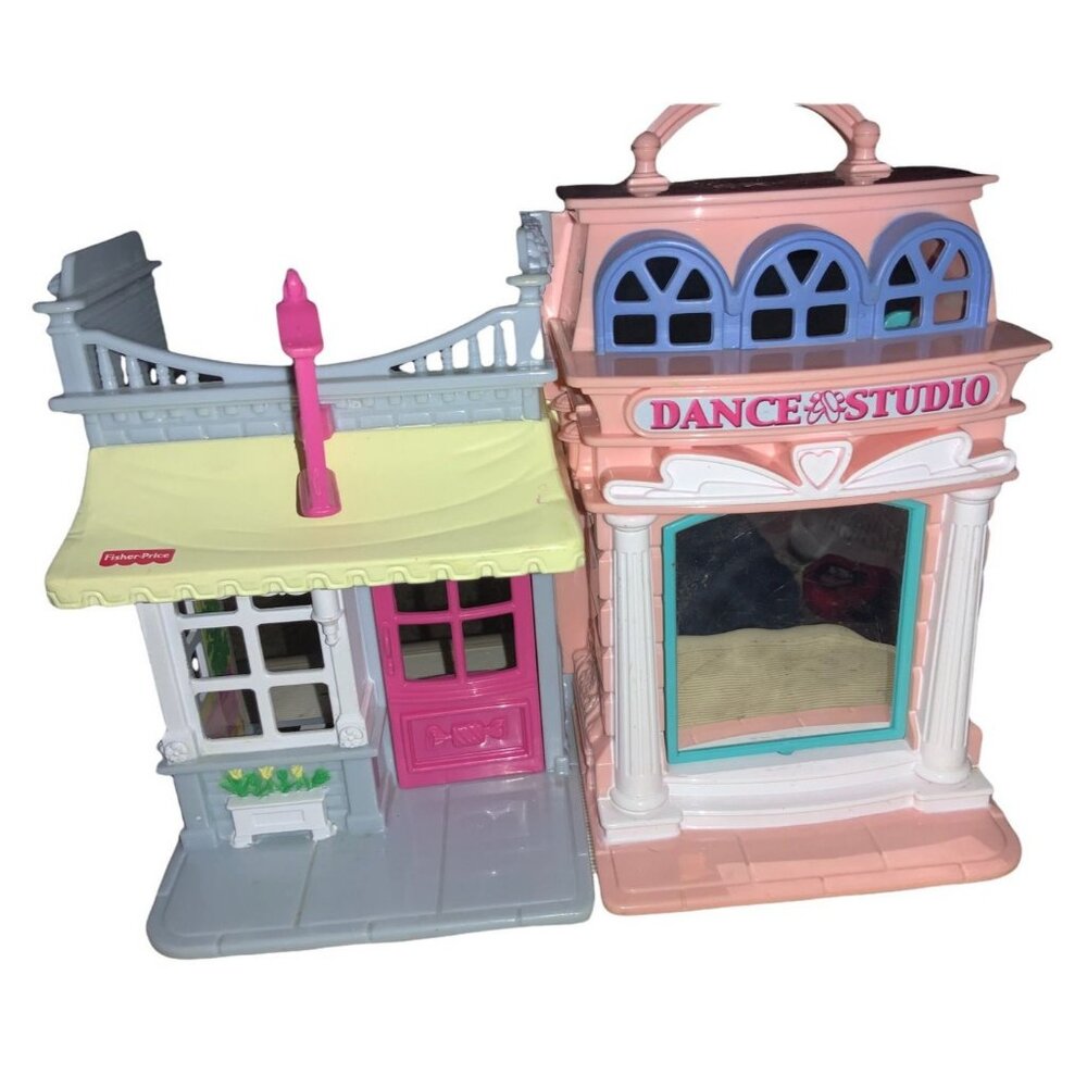 Fisher-Price Sweet Street Candy Shop and Dance Studio Folding Playset With Carry - Picture 1 of 7